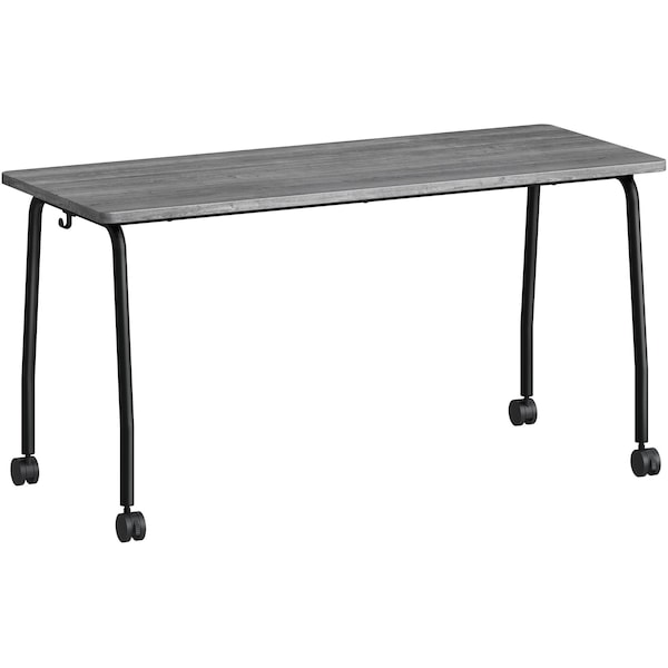 Lorell Mobile Training Table, 47.25" x 23.63" x 29.5", 300lb Capacity, Weathered Charcoal LLR60846 - main